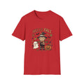 Hello Fall scarecrow tee in Red