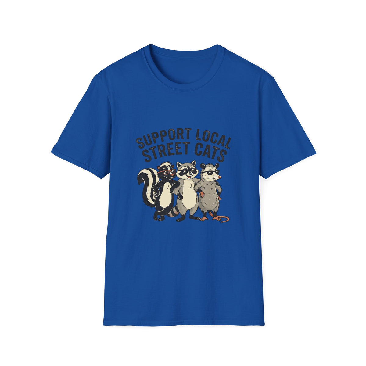 Support Local Street Cats tee in Royal