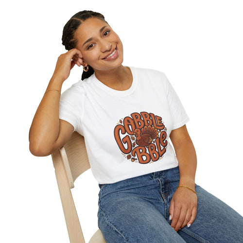 Gobble Gobble turkey tee in White
