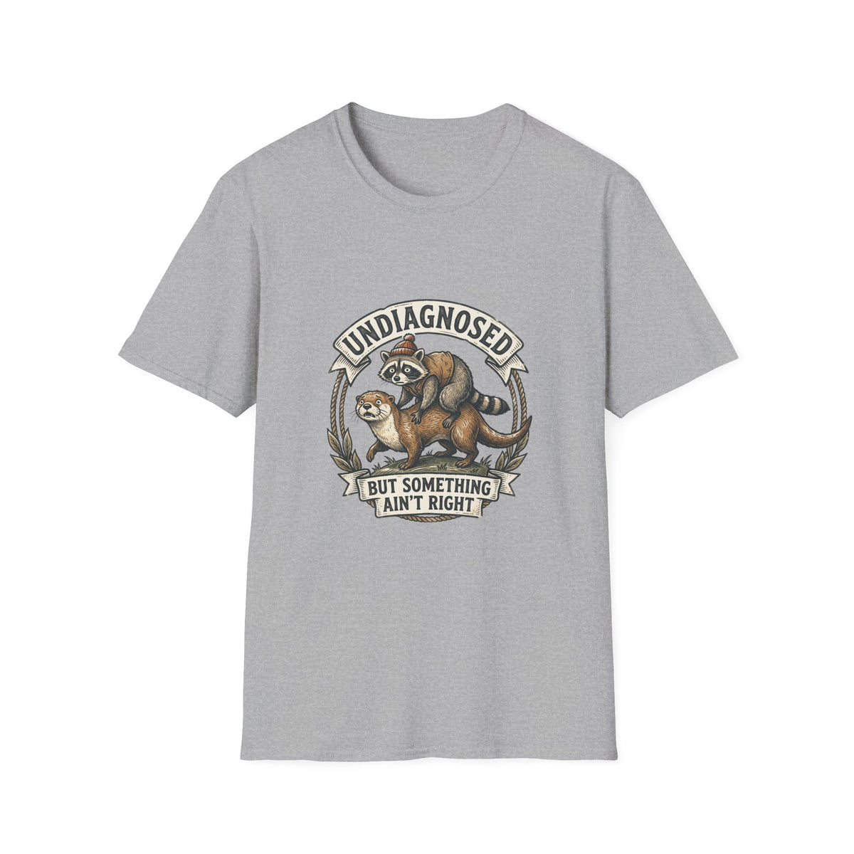 Undiagnosed But Something Ain’t Right tee in Sport Grey
