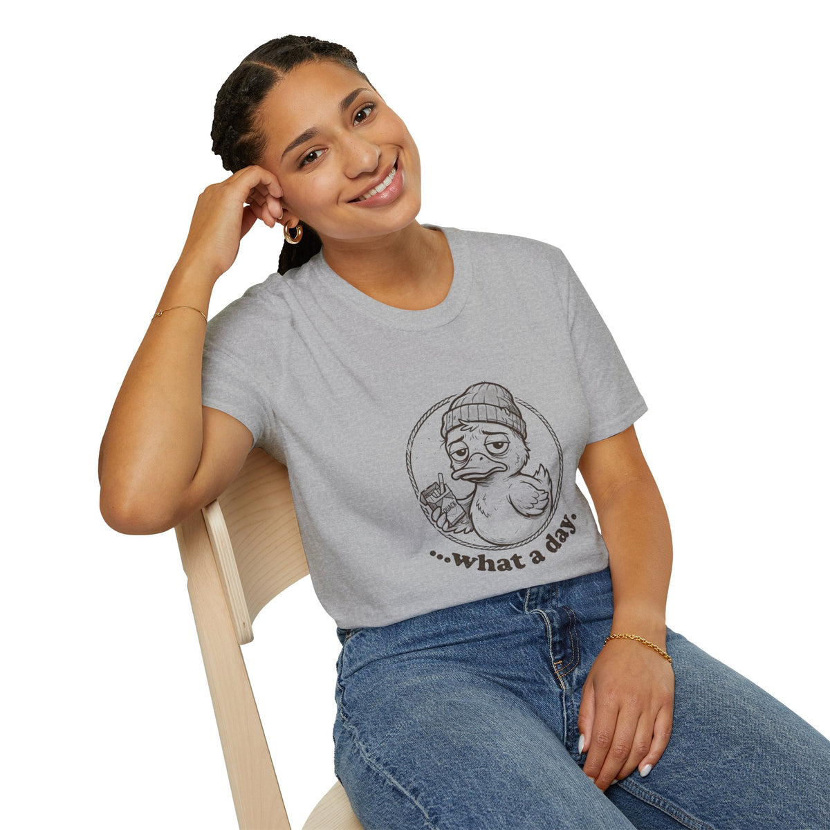 What a Day duck tee in Sport Grey