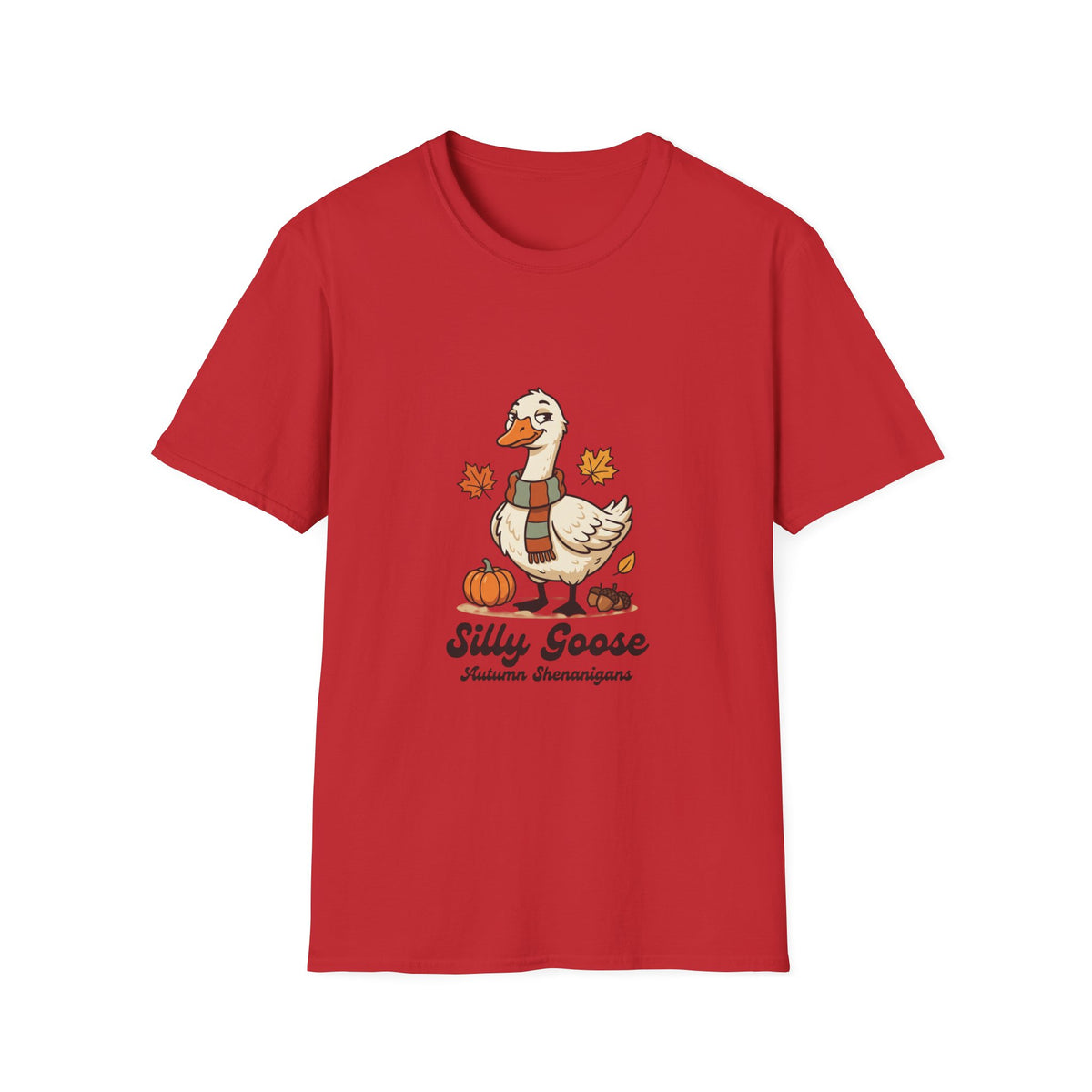 Silly Goose fall tee in Red