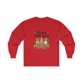 Happy Fall Y’all gnome long sleeve tee in Red