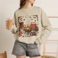 Cozy Campfire crewneck sweatshirt in Sand