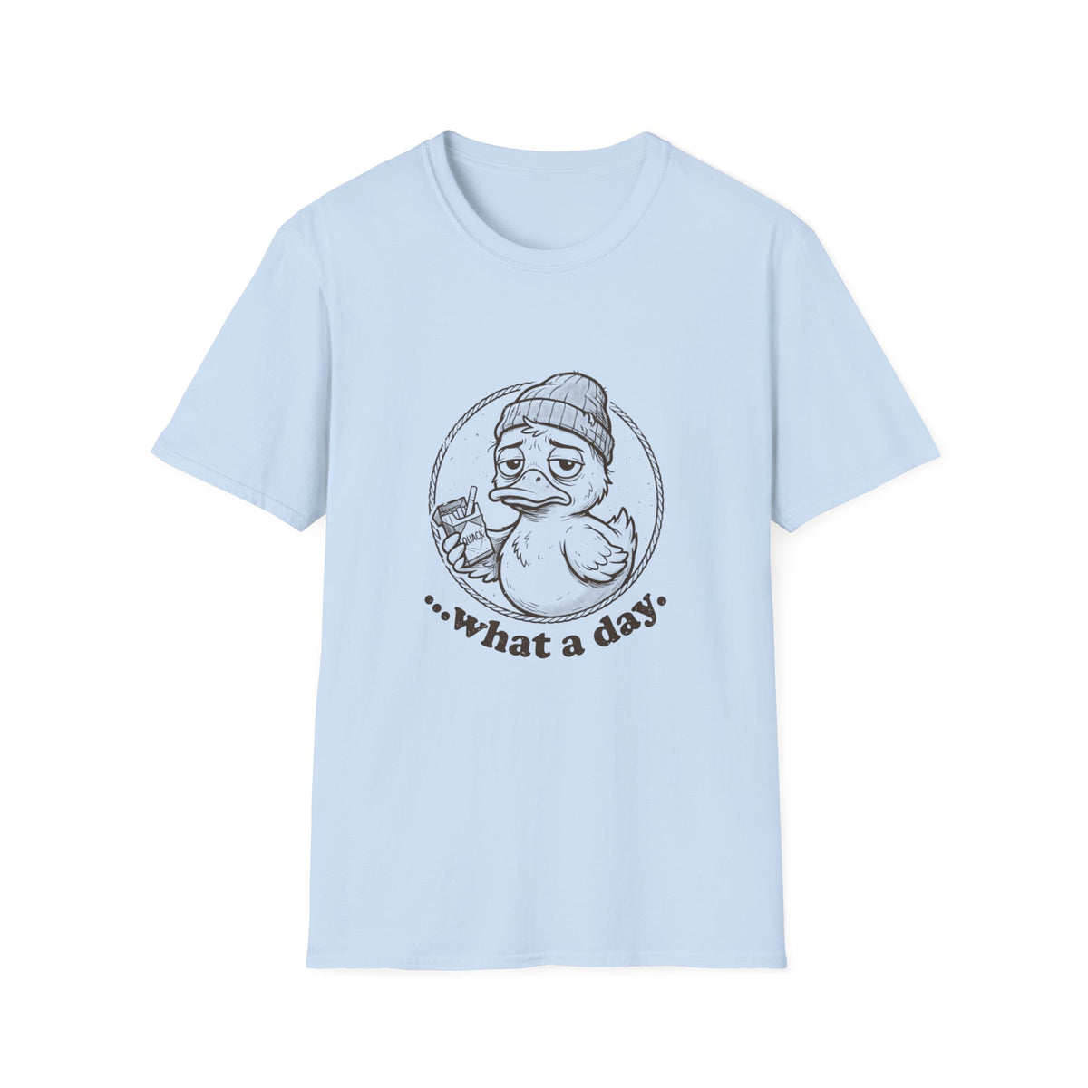 What a Day duck tee in Light Blue